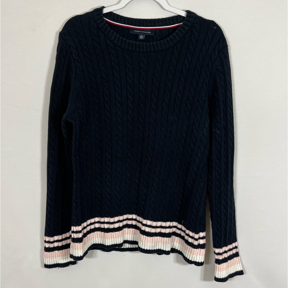 Tommy Hilfiger Navy/Pink Sweater XL